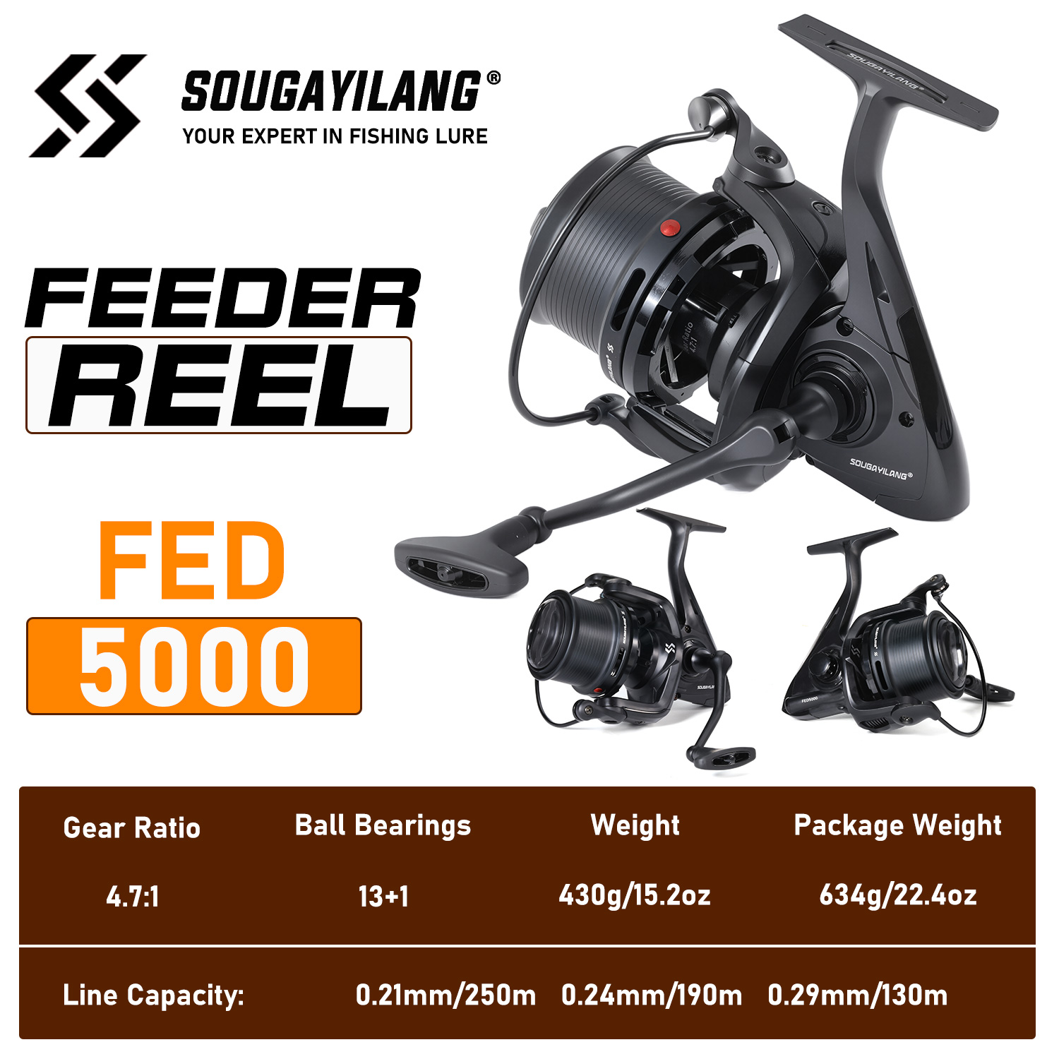 Sougayilang Professional Feede - огляд і ціна Trolling Reel